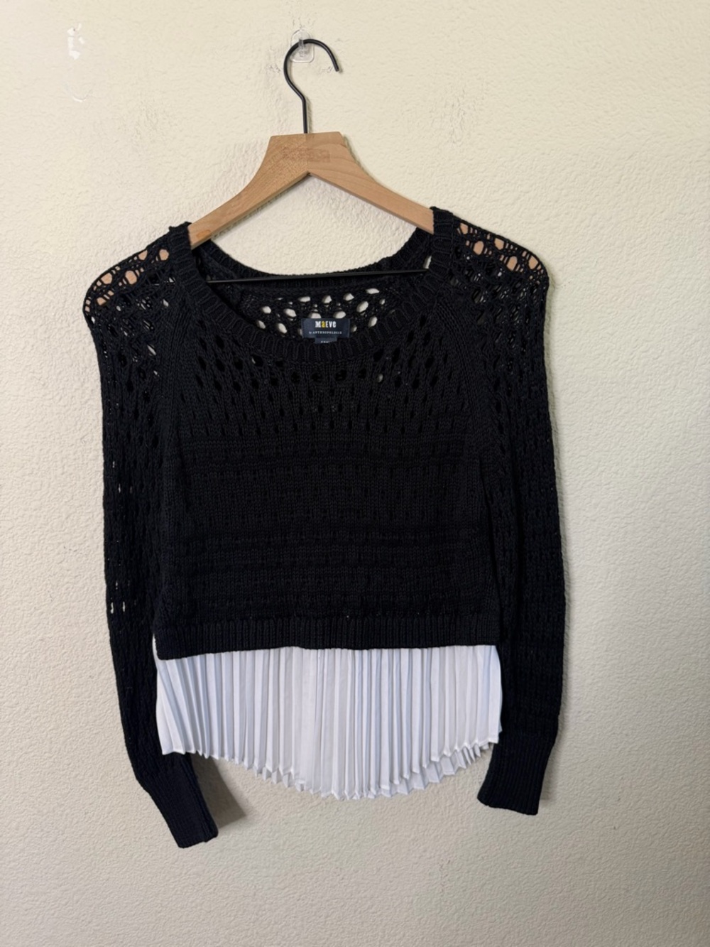 Anthropologie Maeve Layered Pleated Sweater Womens Size S - Picture 4 of 9